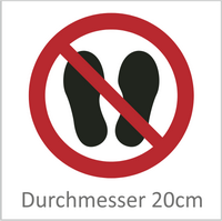 Betreten der Fläche verboten 20 cm